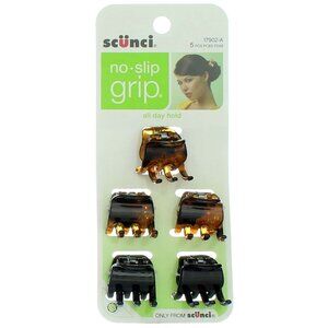 No-Slip Grip Mini Jaw Clips 5-Pack Classic Chic Hair Accessories
